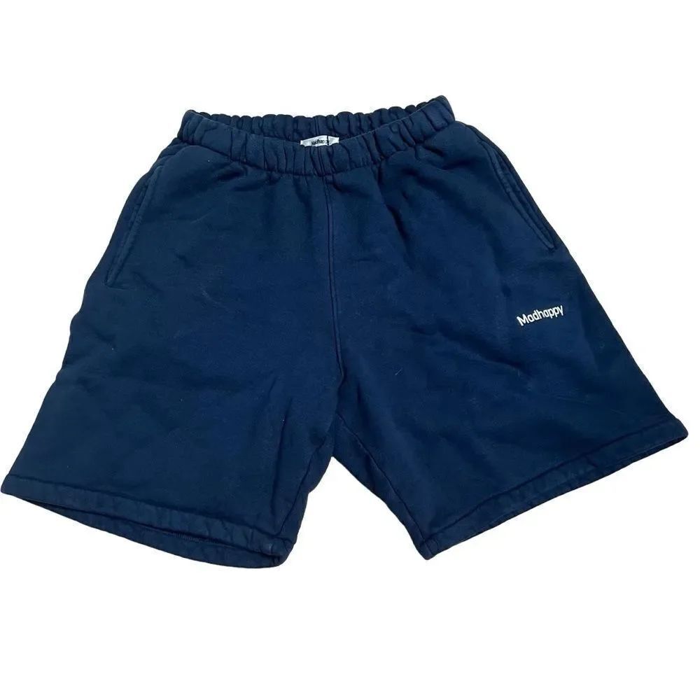 Madhappy Classic Cotton Unisex Pullover Shorts Navy Medium NEW